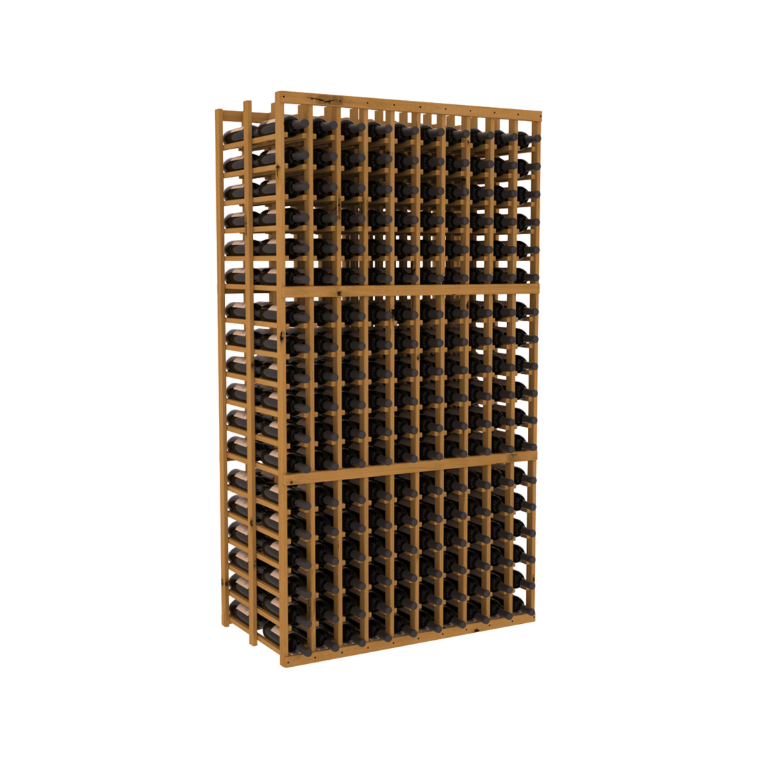 InstaCellar - 10 Column Double Deep Rack in Knotty Alder Oak stained without WineSafe™ Satin Sealant