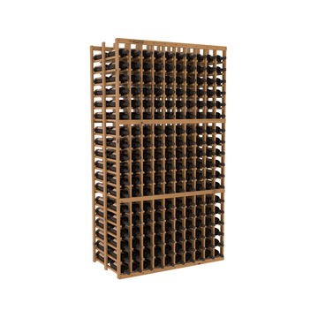 InstaCellar - 10 Column Double Deep Rack in Knotty Alder Oak stained with WineSafe™ Satin Sealant