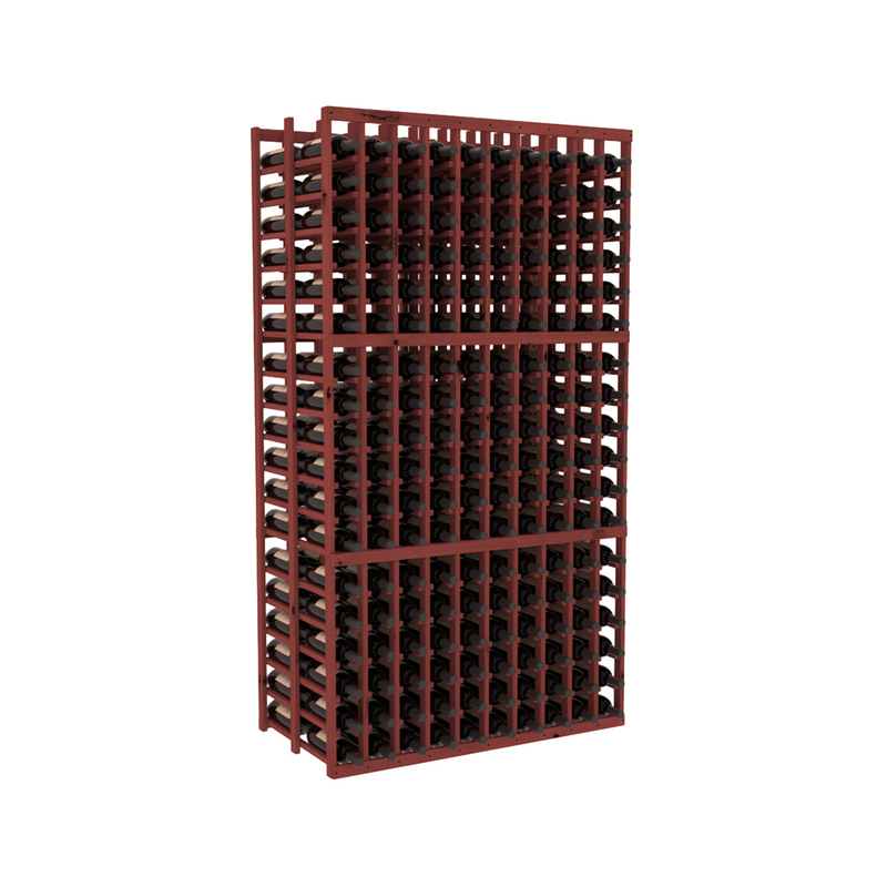InstaCellar - 10 Column Double Deep Rack in Knotty Alder Cherry stained without WineSafe™ Satin Sealant