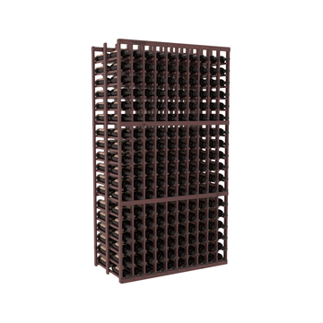 InstaCellar - 10 Column Double Deep Rack in Knotty Alder Walnut stained with WineSafe™ Satin Sealant