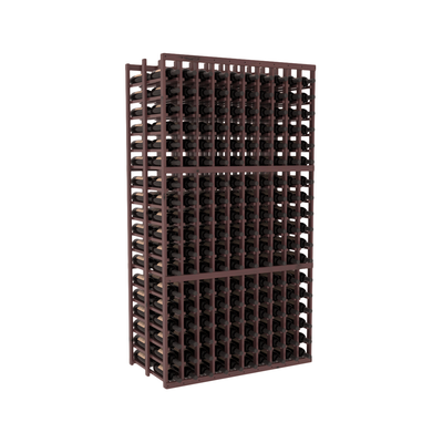 InstaCellar - 10 Column Double Deep Rack in Knotty Alder Walnut stained with WineSafe™ Satin Sealant