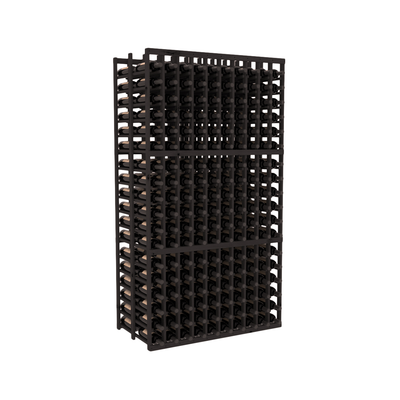 InstaCellar - 10 Column Double Deep Rack in Knotty Alder Black stained without WineSafe™ Satin Sealant