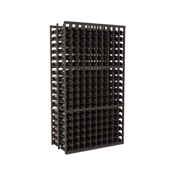 InstaCellar - 10 Column Double Deep Rack in Knotty Alder Black stained with WineSafe™ Satin Sealant