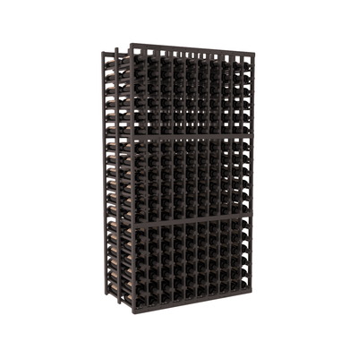 InstaCellar - 10 Column Double Deep Rack in Knotty Alder Black stained with WineSafe™ Satin Sealant