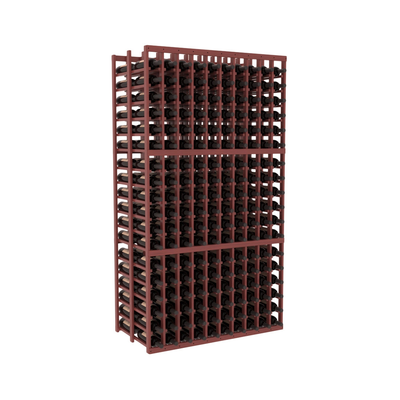 InstaCellar - 10 Column Double Deep Rack in Grand Mahogany Cherry stained with WineSafe™ Satin Sealant