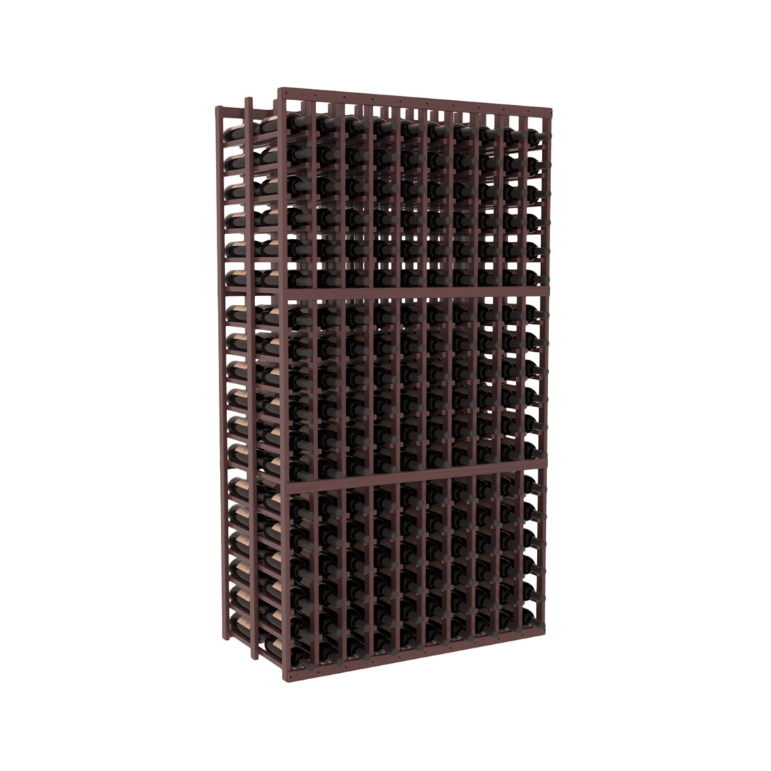 InstaCellar - 10 Column Double Deep Rack in Grand Mahogany Walnut stained with WineSafe™ Satin Sealant
