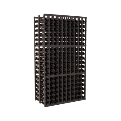 InstaCellar - 10 Column Double Deep Rack in Grand Mahogany Black stained with WineSafe™ Satin Sealant