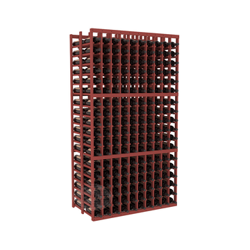 InstaCellar - 10 Column Double Deep Rack in Ponderosa Pine Cherry stained without WineSafe™ Satin Sealant