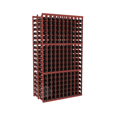 InstaCellar - 10 Column Double Deep Rack in Ponderosa Pine Cherry stained without WineSafe™ Satin Sealant