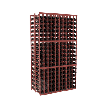 InstaCellar - 10 Column Double Deep Rack in Ponderosa Pine Cherry stained with WineSafe™ Satin Sealant