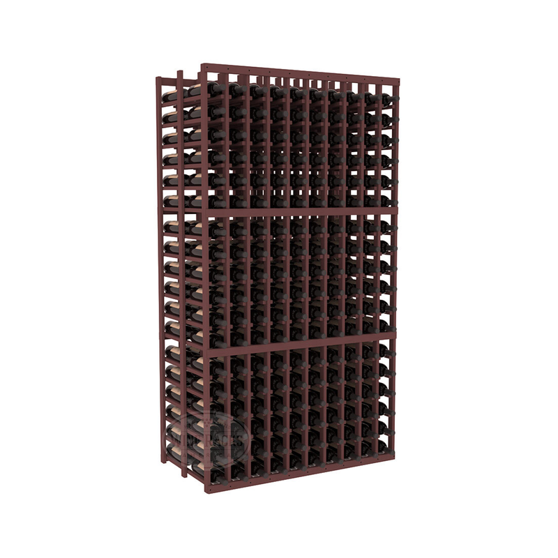 InstaCellar - 10 Column Double Deep Rack in Ponderosa Pine Walnut stained without WineSafe™ Satin Sealant