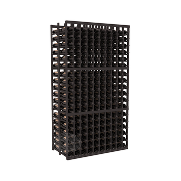 InstaCellar - 10 Column Double Deep Rack in Ponderosa Pine Black stained without WineSafe™ Satin Sealant