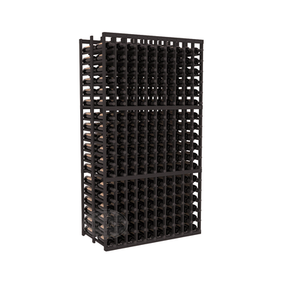 InstaCellar - 10 Column Double Deep Rack in Ponderosa Pine Black stained without WineSafe™ Satin Sealant