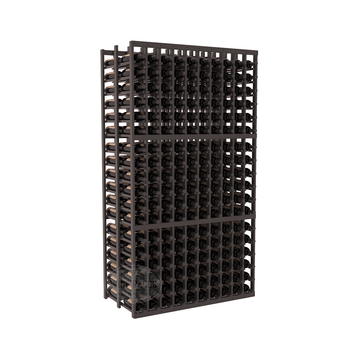 InstaCellar - 10 Column Double Deep Rack in Ponderosa Pine Black stained with WineSafe™ Satin Sealant