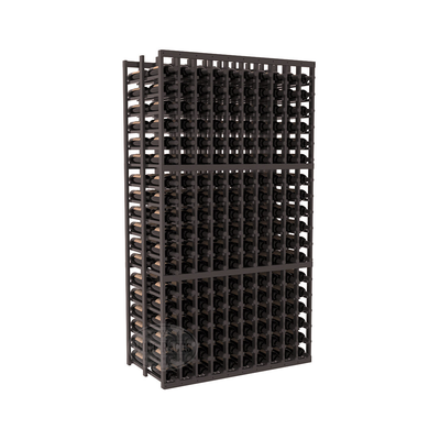InstaCellar - 10 Column Double Deep Rack in Ponderosa Pine Black stained with WineSafe™ Satin Sealant