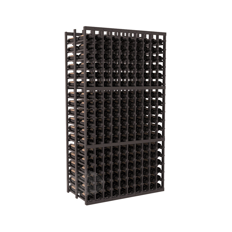 InstaCellar - 10 Column Double Deep Rack in Ponderosa Pine Black stained with WineSafe™ Satin Sealant