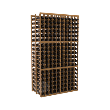 InstaCellar - 10 Column Double Deep Rack in Premium Redwood Oak stained with WineSafe™ Satin Sealant