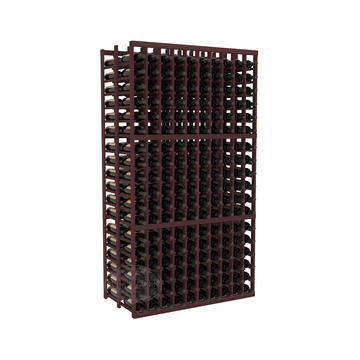InstaCellar - 10 Column Double Deep Rack in Premium Redwood Walnut stained without WineSafe™ Satin Sealant