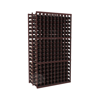 InstaCellar - 10 Column Double Deep Rack in Premium Redwood Walnut stained without WineSafe™ Satin Sealant