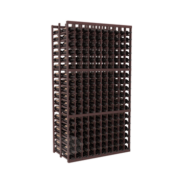 InstaCellar - 10 Column Double Deep Rack in Premium Redwood Walnut stained with WineSafe™ Satin Sealant