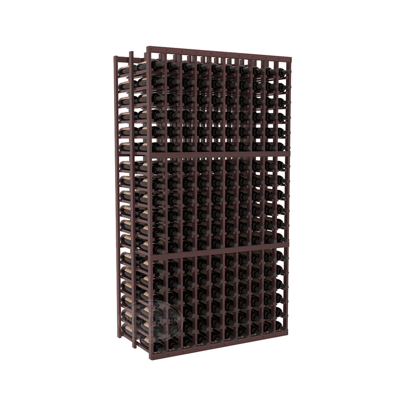 InstaCellar - 10 Column Double Deep Rack in Premium Redwood Walnut stained with WineSafe™ Satin Sealant