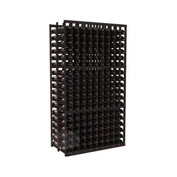 InstaCellar - 10 Column Double Deep Rack in Premium Redwood Black stained without WineSafe™ Satin Sealant