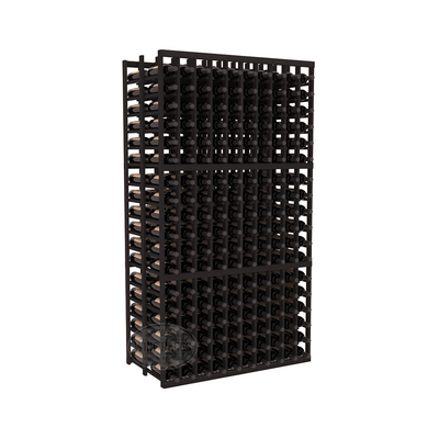 InstaCellar - 10 Column Double Deep Rack in Premium Redwood Black stained without WineSafe™ Satin Sealant
