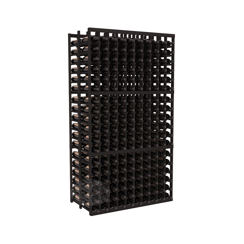 InstaCellar - 10 Column Double Deep Rack in Premium Redwood Black stained without WineSafe™ Satin Sealant