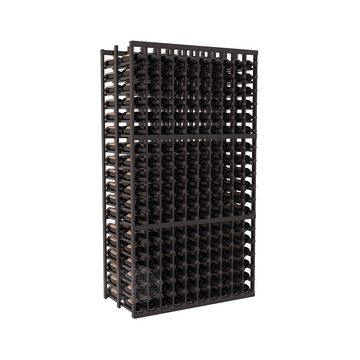 InstaCellar - 10 Column Double Deep Rack in Premium Redwood Black stained with WineSafe™ Satin Sealant