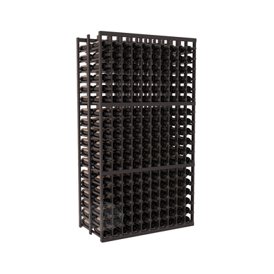 InstaCellar - 10 Column Double Deep Rack in Premium Redwood Black stained with WineSafe™ Satin Sealant