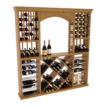 InstaCellar - Arezzo Wine Cellar Kit in Knotty Alder Oak stained with WineSafe™ Satin Sealant