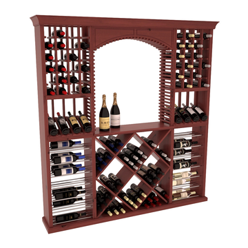 InstaCellar - Arezzo Wine Cellar Kit in Knotty Alder Cherry stained with WineSafe™ Satin Sealant