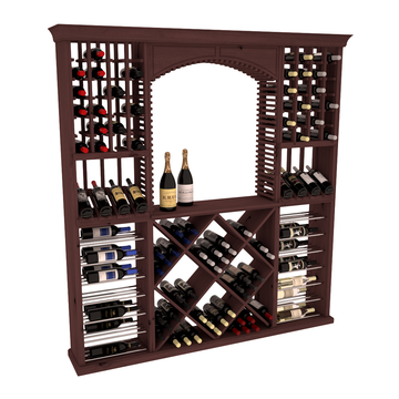 InstaCellar - Arezzo Wine Cellar Kit in Knotty Alder Walnut stained without WineSafe™ Satin Sealant