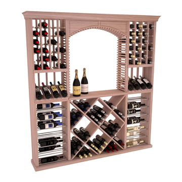 InstaCellar - Arezzo Wine Cellar Kit in Grand Mahogany Unstained without WineSafe™ Satin Sealant