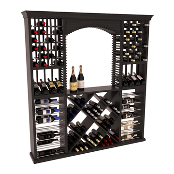 InstaCellar - Arezzo Wine Cellar Kit in Grand Mahogany Black stained with WineSafe™ Satin Sealant