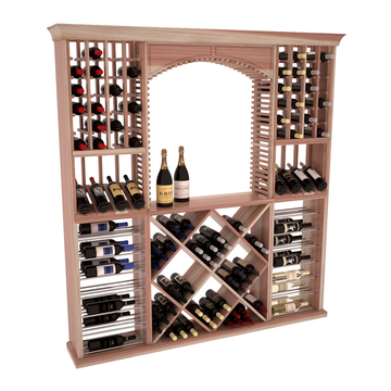 InstaCellar - Arezzo Wine Cellar Kit in Premium Redwood Unstained with WineSafe™ Satin Sealant