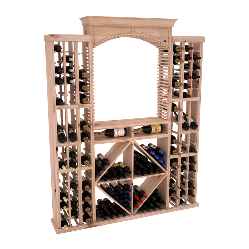 InstaCellar - Lucca Wine Cellar Kit in Knotty Alder Unstained without WineSafe™ Satin Sealant