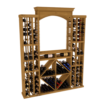 InstaCellar - Lucca Wine Cellar Kit in Knotty Alder Oak stained without WineSafe™ Satin Sealant