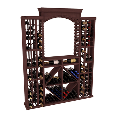 InstaCellar - Lucca Wine Cellar Kit in Knotty Alder Walnut stained without WineSafe™ Satin Sealant
