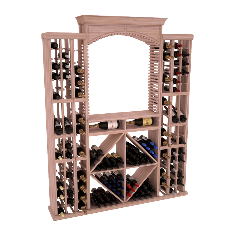 InstaCellar - Lucca Wine Cellar Kit in Grand Mahogany Unstained without WineSafe™ Satin Sealant
