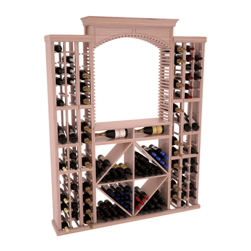 InstaCellar - Lucca Wine Cellar Kit in Grand Mahogany Unstained with WineSafe™ Satin Sealant