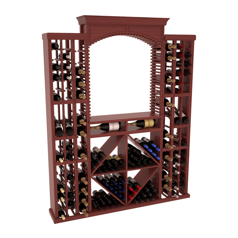 InstaCellar - Lucca Wine Cellar Kit in Grand Mahogany Cherry stained with WineSafe™ Satin Sealant