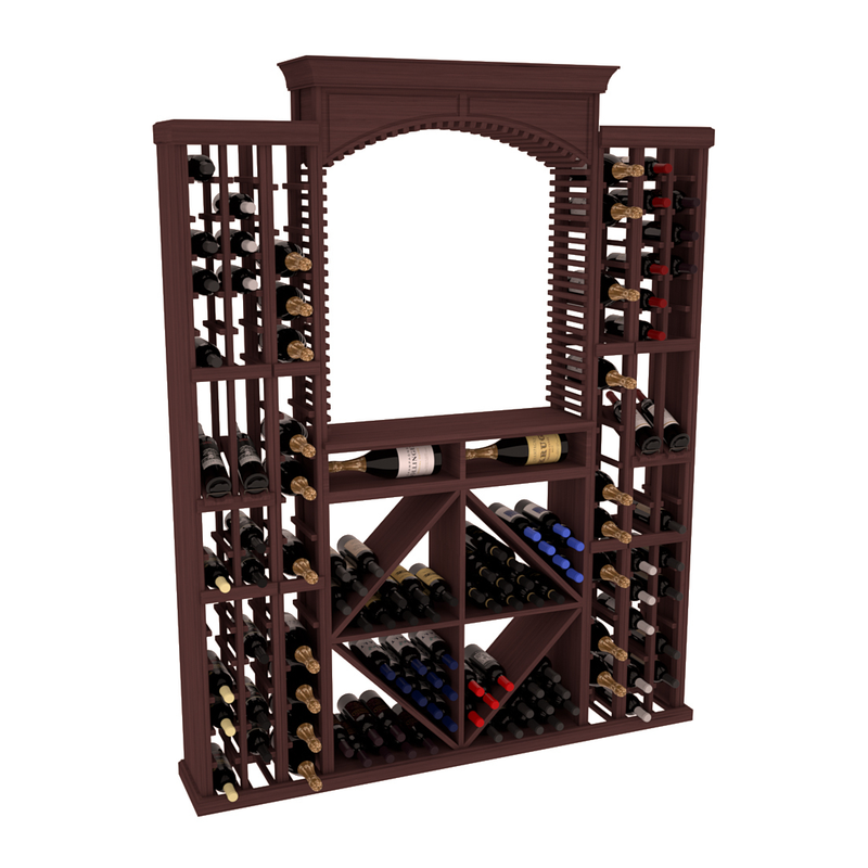 InstaCellar - Lucca Wine Cellar Kit in Grand Mahogany Walnut stained without WineSafe™ Satin Sealant
