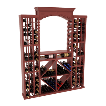 InstaCellar - Lucca Wine Cellar Kit in Ponderosa Pine Cherry stained with WineSafe™ Satin Sealant