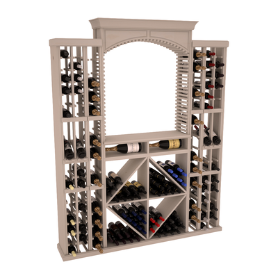 InstaCellar - Lucca Wine Cellar Kit in Ponderosa Pine Greywash stained without WineSafe™ Satin Sealant