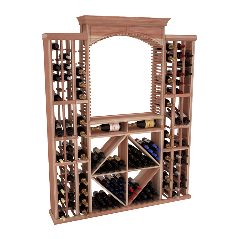 InstaCellar - Lucca Wine Cellar Kit in Premium Redwood Unstained without WineSafe™ Satin Sealant