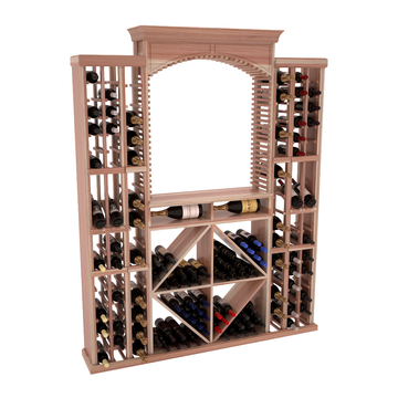 InstaCellar - Lucca Wine Cellar Kit in Premium Redwood Unstained with WineSafe™ Satin Sealant