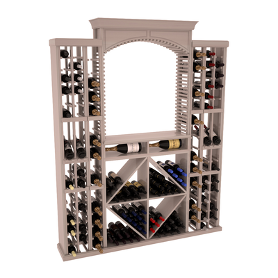 InstaCellar - Lucca Wine Cellar Kit in Premium Redwood Greywash stained with WineSafe™ Satin Sealant