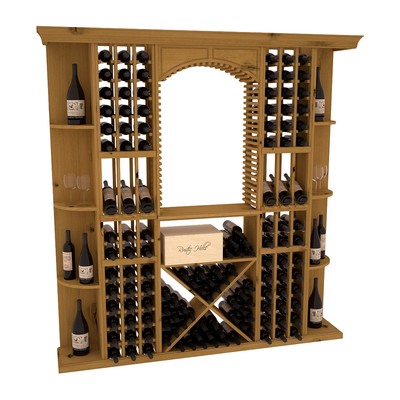 InstaCellar - Siena Wine Cellar Kit in Knotty Alder Oak stained without WineSafe™ Satin Sealant