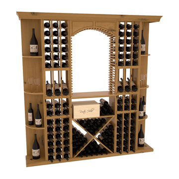 InstaCellar - Siena Wine Cellar Kit in Knotty Alder Oak stained with WineSafe™ Satin Sealant